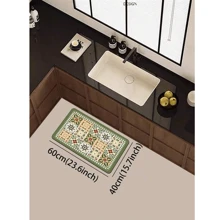 Thảm silicon họa tiết cổ điển, thảm chùi chân chống trượt thấm nước cho phòng tắm, thảm chống bụi cho phòng để đồ, độ dày 2,5mm - Nhiều màu - Xem 22