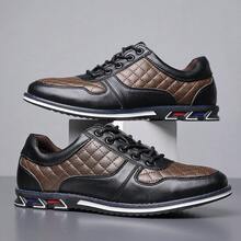 Men's Casual Shoes, Business Casual Lace-Up Loafers, Driving/Walking Shoes, Father's Day Gift, Skate Shoes - Brown - View 4