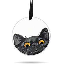 Đồ trang trí treo cho cây thông Noel ngày lễ, tiệc tùng, xe hơi, nhà cửa, trang trí văn phòng, đồ trang trí Acrylic lớn 3 inch sẵn sàng treo - Mèo Tuxedo đen trắng, trang trí nhà cửa, trang trí phòng, trang trí tường - Nhiều màu - Xem 7