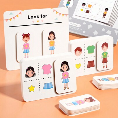 Reverse Thinking Toys For Kids Looking For Puzzles Montessori Cognitive Game Children Educational Matching Toys