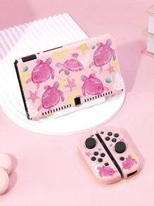 1pc Ocean, Turtle Pattern Switch Game Accessories Protective Case, Compatible With Nintendo Switch NS/Switch OLED, Compatible With Switch Console Accessories, Full Set Including Storage Bag, Card Slot Base, Game Card Case, Dust Cover, Best Gift Compatible With Switch Players