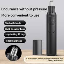 AXH 电动鼻毛修剪器、鼻毛修剪器、耳鼻毛修剪器、耳鼻眉毛修剪器、鼻毛修剪工具 - 黑色 - 查看 6