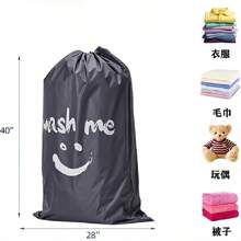 1/3 piezas, Bolsa con cordón de gran capacidad para ropa sucia con estampado de sonrisa, bolsa de lavandería, bolsa de almacenamiento de gran capacidad, bolsa de almacenamiento de ropa sucia, 4 colores diferentes, bolsa de compras, bolsa de mudanza, bolsa para el polvo de la ropa, bolsa plegable para almacenamiento en el hogar