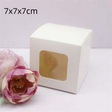 10 pezzi di scatole di carta bianca/kraft/regalo di varie misure da 5/6/7/8/9 cm, scatole per caramelle da matrimonio