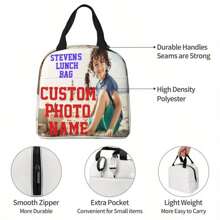 [Customizable] Personalized Insulated Lunch Bag - Made Of Oxford Cloth And Thick Aluminum Foil, Square Hand Wash Lunch Bag, Suitable For School And Work