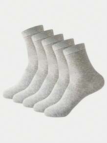 1/5 pares de calcetines medianos para mujer, estilo primavera y verano, todo a juego de unicolor, calcetines deportivos de pareja de color melódico alto
