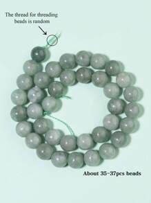 1 Strand Jade Natural Stone Beads 6 8 10mm Green Jadeite Round Beads For Jewelry Making DIY Bracelet Necklace Accessories15" - Mint Green - View 11