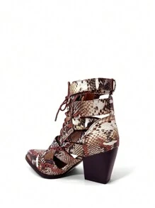 RevReal Series Of Fashionable Multi-Function High Heel Boots - Red - View 3