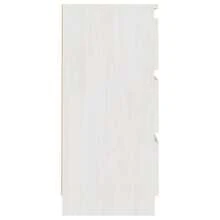 VidaXL Bedside Table White 40x29.5x64 Cm Solid Pinewood