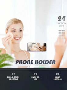 1/20 pezzi Ventosa in silicone quadrata monouso, supporto multifunzionale in silicone per telefono cellulare, custodia in pelle con ventosa per telefono cellulare, supporto con ventosa per borsa a tracolla per donne, accessori per telefono per donne e uomini