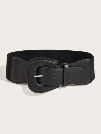 1 pieza Cinturón de moda negro versátil para verano, escuela, otoño, Halloween