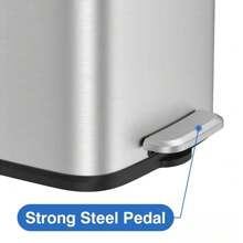 13L Stainless Steel Trash Can With Lid