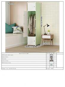 Simple Wardrobe Closet, Bedroom Storage Cabinet, Apartment/Dorm Rental Use, Modern Minimalist Design, Sturdy Construction - Multicolor - View 14