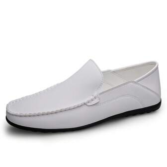 Men's Slip-Resistant Casual Loafers - Solid-Color Moccasins, Suitable For Everyday Wear