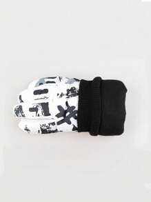 Warm Windproof Motorcycle Gloves, Unisex Thermal Ski Gloves For Riding