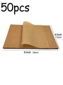 100/50pcs Greaseproof Baking Paper, Baking Sheet Air Fryer Liners, Non-Stick Greaseproof Pizza Sandwich Paper Food Wraps, Kitchen Gadgets For Cooking, Grilling, BBQ And Food Wrapping For BBQ, Picnic And Restaurant