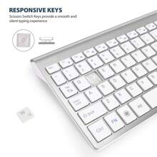 JOMAA Jomaa 2.4G Plug And Play Wireless Keyboard And Mouse Set Ergonomic Design Wireless Keyboard And Mouse Comb 1600DPI Noiseless Click For Computer Laptop Desktop