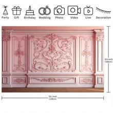 1 tấm vải nền tiệc sinh nhật khắc họa tiết cung điện màu hồng 82,7 * 59,1/59,1 * 39,4/39,4 * 29,5 inch Phông nền chụp ảnh tiệc sinh nhật vui vẻ Tiệc mừng sinh nhật Quà tặng cô dâu Biểu ngữ tiệc cưới trẻ sơ sinh Trang trí bàn bánh Đạo cụ chụp ảnh trong gian hàng - Nhiều màu - Xem 4