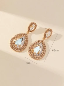 1 Pair Fashionable Exaggerated Heavy-Duty Water Drop Shaped Minimalist Luxury Party & Performance Earrings For Women