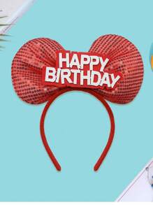 1 Pc Happy Birthday Headband Party Hair Accessories Birthday Hat Decoration Fabric Hair Hoop