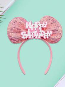 1 Pc Happy Birthday Headband Party Hair Accessories Birthday Hat Decoration Fabric Hair Hoop