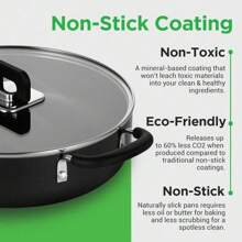 NutriChef Space Saver 17-Piece Nonstick Cookware Set - Brown Pots And Pans With Stackable Design, Foldable Handles, Induction Ready - Black - View 5