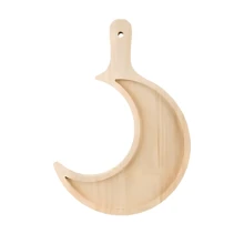 Bandeja de servir - Bandejas de madeira com alças, bandeja de lua e estrela, decorações para festa islâmica para mesa de casa, café da manhã e jantar - Multicolorido - Ver 8