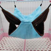 1 pieza Saco de dormir de doble capa de felpa suave de coral en unicolor, adecuado para hámsteres, planeadores, ardillas y otras mascotas trepadoras pequeñas para descansar y dormir, desmontable y lavable, con opciones de multicolor y tamaño, aplicable para otoño/invierno - Multicolor - Ver 2