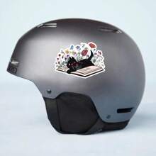 Schwarze Katze und Blumen 3 Zoll Vinyl Aufkleber, verspieltes buchiges Design, Geschenk für Buchliebhaber, süß und künstlerisch, perfekt für Laptops, Wasserflaschen, Handyhüllen, Notizbücher und mehr, wasserfest, leicht anzubringen