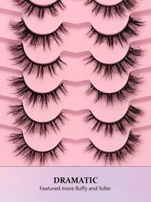 Asiteo 7 Pairs Luxury Cat Eye False Eyelashes - Soft, Fluffy, Lightweight, Comfortable To Wear - Reusable, Perfect For Daily, Party Or Special Occasions - Lông mi Criss Cross - Xem 5