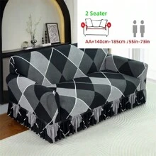 Christmas [US Local Warehouse] 1pc High-End Elegant Minimalist Marble Texture Sofa Cover, Luxurious Refined Living, Fashionable Graceful, Refresh Home Decor, Protect Furniture, Stretchy Fabric & Ruffled Skirt Design, Suitable For Home, Hotel, Meeting Room, Apartment, Party, Restaurant, Cafe, All Seasons [US Local Warehouse, Fast Delivery]Home Decor Gift For New Year