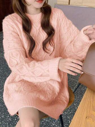 舒適寬鬆長款女款毛衣