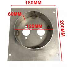 Rzctukltd 60mm Mounting Plate Stainless Steel Turret Planar For Chinese Heater UK - Silver - View 2