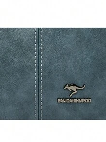 大容量软皮女士单肩斜挎包时尚女士手提包多功能软皮背包 - 藍色 - 查看 7