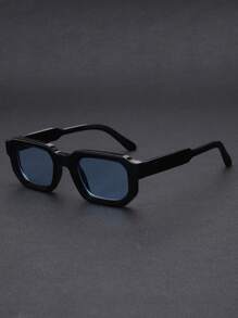 1 件装新款方形休闲复古时尚个性化男士眼镜，适合户外、散步、装饰和美容