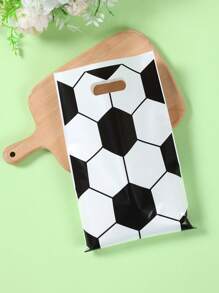 10/25/50 piezas Bolsas de regalo con tema de fútbol, bolsas, bolsas con patrones en blanco y negro con tema de fútbol para envoltura de regalos de fiesta de cumpleaños, baby shower, regalos de fans, suministros para fiestas