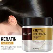 4片装角蛋白发膜，深层滋养保湿发膜，胶原蛋白精华护发 - 白色 - 查看 5