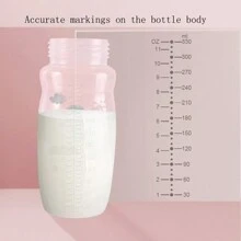1pc 330ml/11OZ Baby Bottle With Handle, Wide Neck PP Milk Bottle With Straw, Anti-Spill, Pink, Maternity & Infant Supplies - Multicolor - View 7
