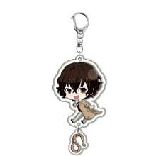 bandai Accesorio de anime Llavero acrílico de anime - Bungou Stray Dogs Lindo colgante de estilo Y2K de dibujos animados, adecuado para bolsos y llaves, regalo perfecto para fans, accesorios de cosplay, llavero de coche, bolso, mochila, pequeña joya, accesorios, regalos creativos, regalos de estudiante, accesorios de coche, colgante de bolso, accesorios escolares