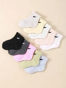 20 đôi tất thể thao thường ngày cho bé trai và bé gái, thiết kế tối giản liền mạch, phù hợp cho cả bé trai và bé gái, tất cho trẻ sơ sinh, tất cho trẻ mới biết đi. - Nhiều màu - Xem 3