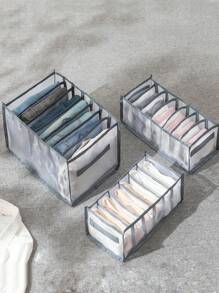 Minimalist Mesh Storage Box, Lightweight Versatile Wardrobe Container With Grids Minimalist Polyamide Foldable Sock Underwear Organizer Divider For Home Underwear Storage Box, Transparent Mesh Clothes Storage Box, Multi-Grid Foldable Drawer Organizer, Closet Organizer & Storage, Underwear Compartment Organizer Socks Underwear Storage Box Drawer Storage Organizer Bagorganization And Storage Organizer Storage Containers Storage BinsDrawer Organizer For Clothingwardrobe Storagecloset Dividerscloset Dividers For BedroomDormSweaterPants Jeans - Grey - View 4