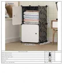 Simple Wardrobe Closet, Bedroom Storage Cabinet, Apartment/Dorm Rental Use, Modern Minimalist Design, Sturdy Construction - Multicolor - View 13
