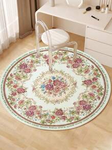 全新圆形地毯，Chenier 圆形地毯，地垫，入口防滑垫，门垫，卧室厨房防滑垫，咖啡桌垫，沙发垫地毯卧室客厅地毯 - 米色 - 查看 5