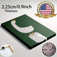 A Duck Stands On A Paper Canvas- 1 Piece Wooden Framed Canvas Painting(6)Thickness 2.25cm/0.9inch,High Quality Wall Art Prints Poster,Direct Wall Painting, Home Gift Decoration, Room Decoration Aesthetics, Wall Decoration Art, Living Room,Bathroom,