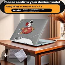 Có 4 mẫu hoạt hình để lựa chọn và đi kèm với miếng bảo vệ bàn phím. Tương thích với vỏ máy tính MacBook Air Pro, vỏ máy tính 13/14/15/16 inch và đi kèm với miếng bảo vệ bàn phím - Nhiều màu - Xem 82