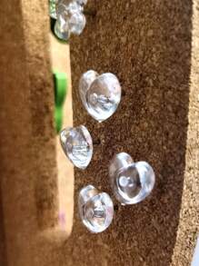 200/100pcs/50pcs Clear Heart Shape Push Pins,Thumbtacks For Drawing, Painting, Bulletin Board, Opening Ceremony & Graduation Party Decoration Accessories