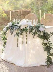 5/10/20 件人造意大利 Ruscus 绿叶茎 19.7 英寸仿柳叶茎人造绿叶喷雾用于婚礼花束拱门摆件桌子中心装饰花瓶填充物家居装饰礼物生日毕业典礼，假植物 - 灰綠 - 查看 4