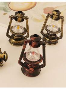 3pcs Plastic Material Kerosene Lamp Design Miniature Model Of Decoration House Suitable For Home Decoration DIY Ornaments Best Gifts Birthday