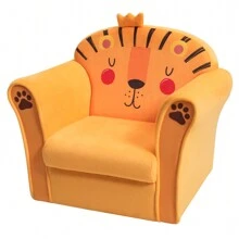 Lifezeal Kids Cat/Astronaut/Lion/Synthetic Fake Animal/Elephant Sofa Children Armrest Couch Toddler Furniture Gift - trái cam - Xem 11