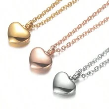 Small Heart Cremation Jewelry For Ashes Stainless Steel Memorial Urn Pendant Four-Color Heart Keepsake Jewelry For Women